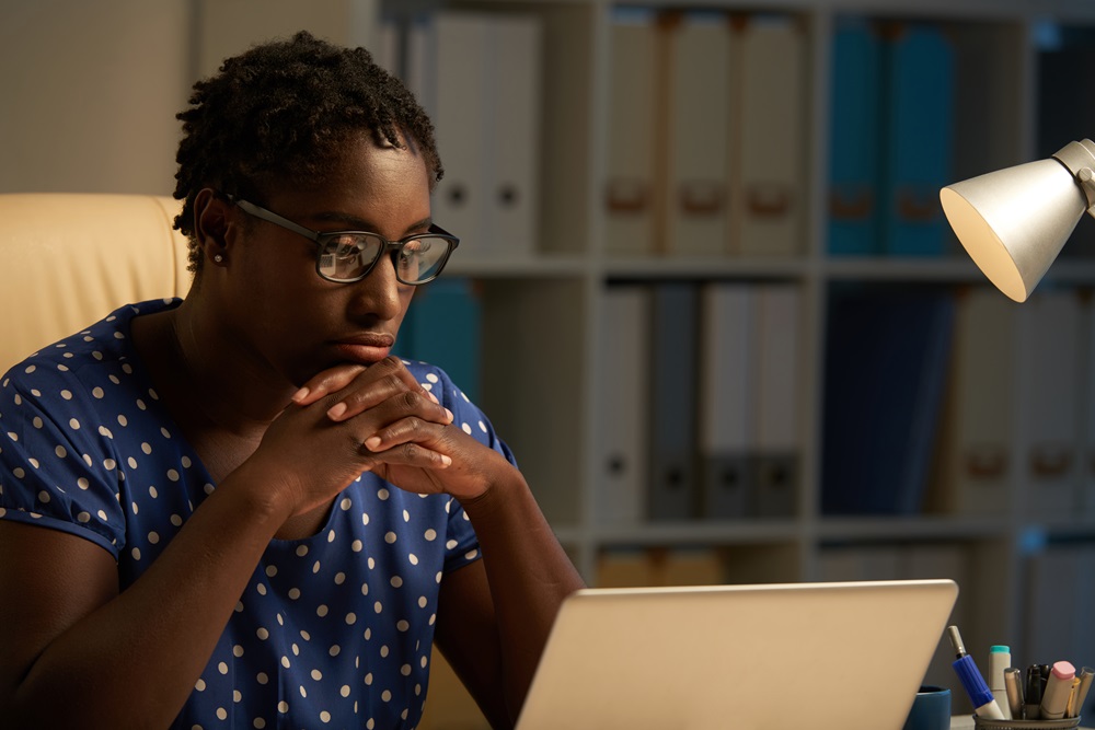 Case study: content writing / SEO for Myjobmag pensive business lady